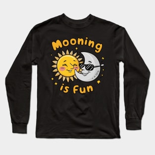 Solar Eclipse Funny Mooning The Sun Is Fun Long Sleeve T-Shirt